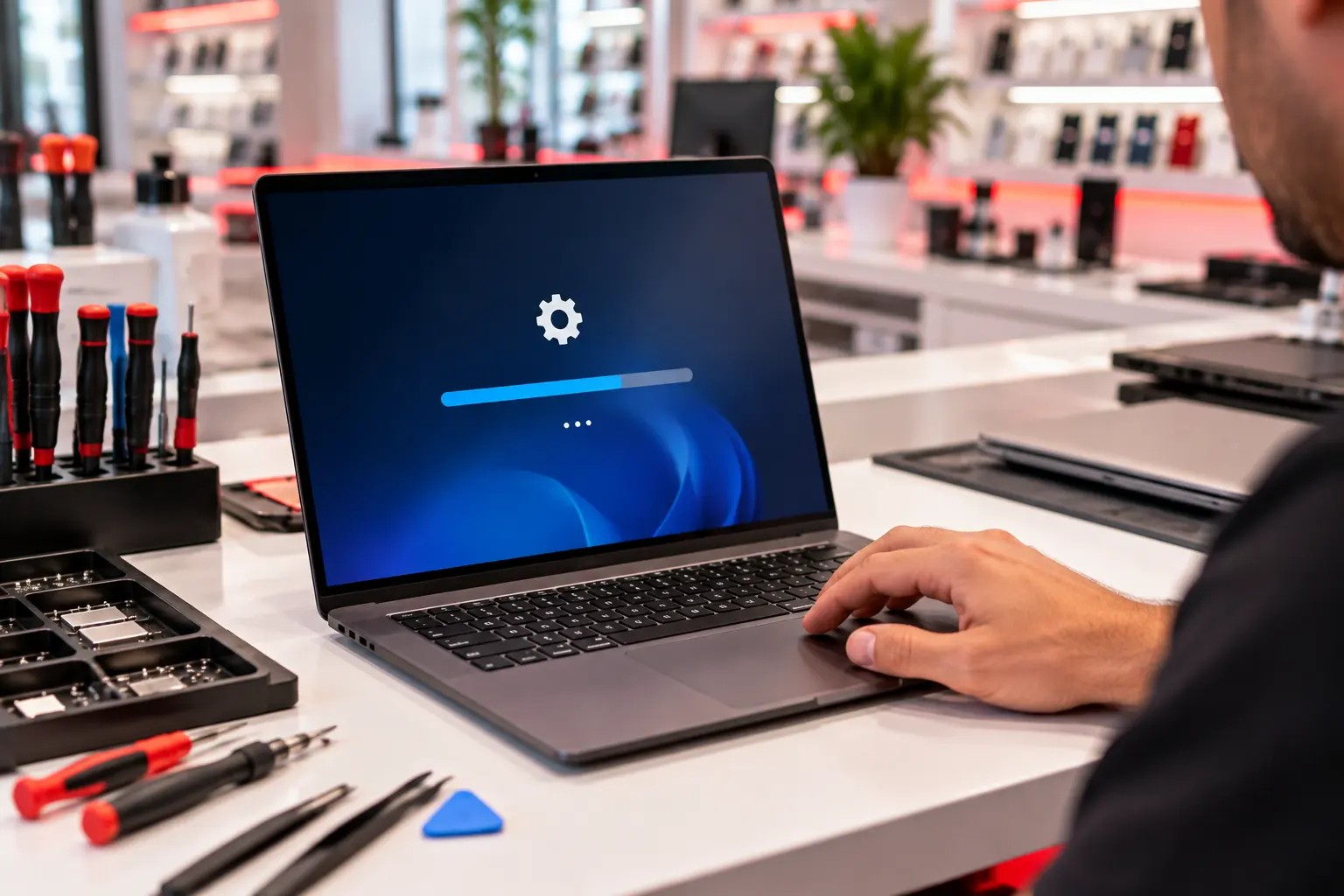 Software-Service für Laptop und Computer